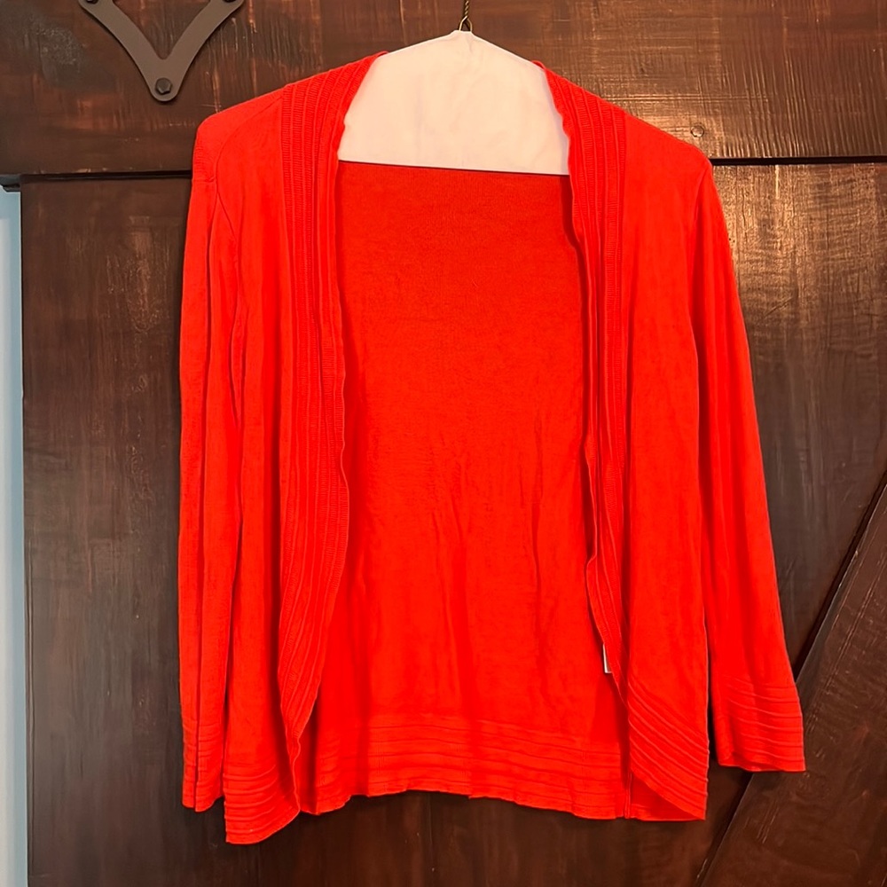Coral shrug sweater